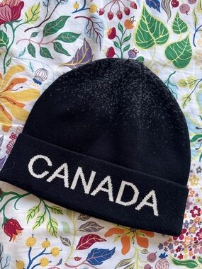 lululemon athletica Kids Black Beanie with White CANADA Lettering